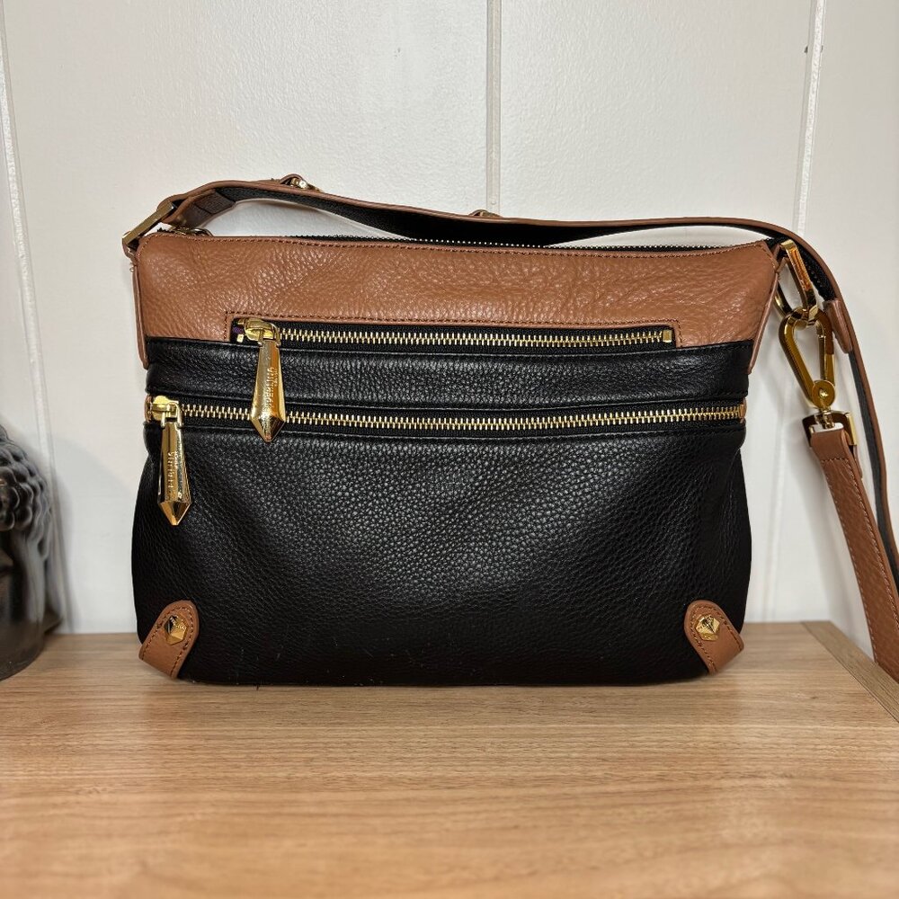 Perlina NY Black/Brown Crossbody Bag